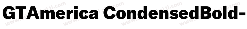 GTAmerica CondensedBold字体转换